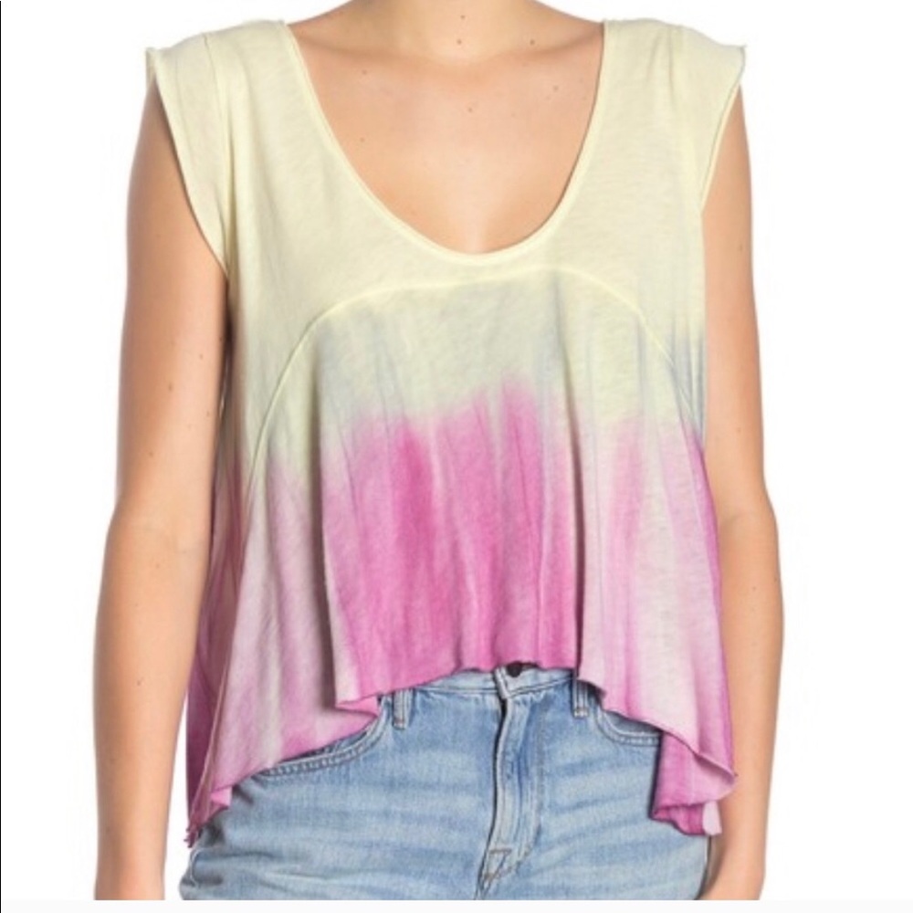 Free People Paradise Tee Raspberry New
